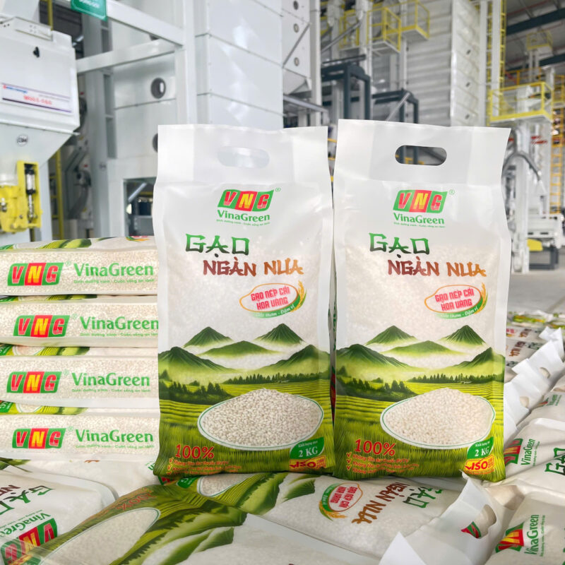 Gạo Nếp cái hoa vnagf ngàn nưa - Bao bì sản phẩm đẹp, sang trọng, phù hợp để làm set quà Tết